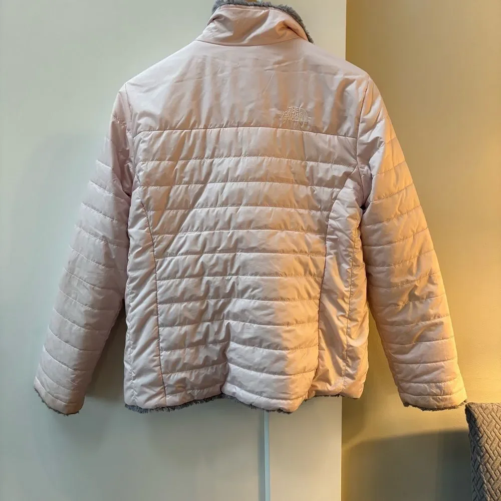 The North Face pink and gray reversible jacket Girls XL